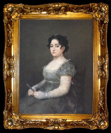 framed  Francisco de Goya The Woman with a Fan (mk05), ta009-2